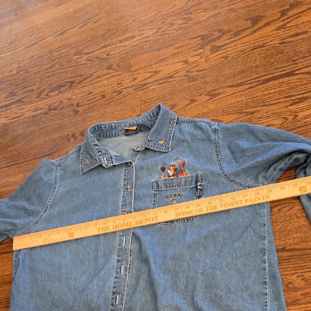 Vintage Disney POOH TIGGER 100 Acre Wood Jean Shirt Sz 18/20 - Picture 9 of 9